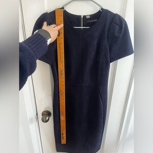 Clavin Klein Faux-Suede Sheath Dress